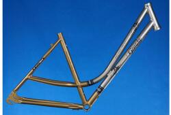 Gepida Reptila 400 28-as (622-es) városi kerékpár váz, agyváltós, alumínium, női vázas, 19 col/49 cm, matt ezüst-bronz