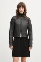 HUGO bőrdzseki Lasari - fekete L