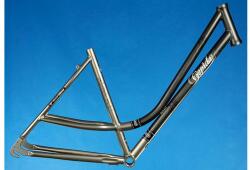 Gepida Reptila 400 28-as (622-es) városi kerékpár váz, agyváltós, alumínium, női vázas, 19 col/49 cm, matt grafit-ezüst