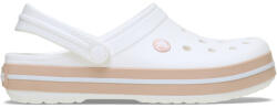 Crocs Saboti Crocs Crocband Alb - White/Pink Caramel 37-38 EU - M5/W7 US