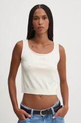 Guess Jeans selyemkeverék top - bézs S