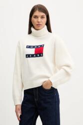 Tommy Hilfiger gyapjúkeverék pulóver - bézs S
