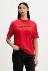 Karl Lagerfeld Jeans pamut póló - piros XS - answear - 25 990 Ft