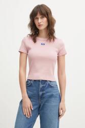 HUGO Blue t-shirt Baby Tee_B - rózsaszín XL