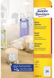 AVERY L3415-10 40mm átmérőjű 240db-os fehér kör alakú öntapadó etikett (L3415-10) - procompkft