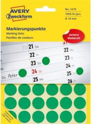 AVERY 3376 18mm 1056db-os zöld jelölőpont (3376) - procompkft