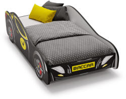  Pat auto pentru copii Batcar black 160x80
