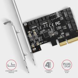 AXAGON PCES-SA4X4 PCIe Controller 4x SATA 6G (PCES-SA4X4) - procompkft
