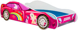  Pat pentru copii mașină Pink Car 160x80