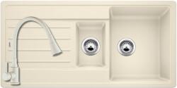 BLANCO 522210+BCK_J62K - BLANCO LEGRA 6 S gránit mosogató jázmin 1000X500 + LAVEO CORIA zuhanyváltós jázmin csaptelep szett (522210+BCK_J62K)