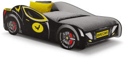  Pat auto pentru copii Batcar negru 140x70