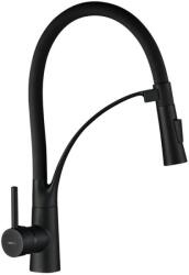 Laveo BKR_B78D - LAVEO OLOR rugalmas tömlős zuhanyváltós matt fekete csaptelep (BKR_B78D)