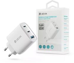 DEVIA ST111615 Extreme Speed Series 65W 2xUSB C/USB fehér hálózati adapter (ST111615) - procompkft
