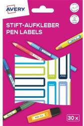 AVERY RESMI30G iskolai kézzel írható 50x10 mm 30 db kék/zöld tollcímke (RESMI30G) - procompkft