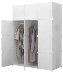 Hurtnet HÖGLER Moduláris Push-Fit Gardróbszekrény, fehér, 145 x 110 cm, 12 modul (3414)