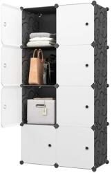 Hurtnet HÖGLER Moduláris Push-Fit Gardróbszekrény, fekete, 140 x 74 cm, 8 modul (3415)