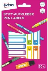 AVERY RESMI30S iskolai kézzel írható 50x10 mm 30 db színes tollcímke (RESMI30S) - procompkft