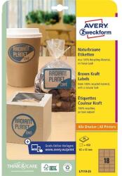 AVERY L7110-25 62x42mm újrahasznosított barna kraft etikett (L7110-25) - procompkft