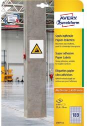 AVERY L7871-20 25, 4x10mm szuper tapadású 3780db-os etikett (L7871-20) - procompkft