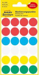 AVERY 3089 18mm öntapadó vegyes színű jelölőpont (3089) - procompkft
