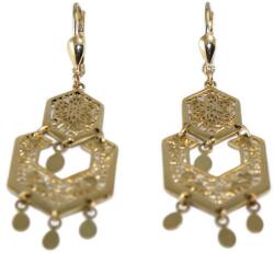 Ékszershop Áttört mintás lógós arany fülbevaló (1328837)