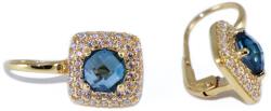 Ékszershop Kék-fehér köves arany fübevaló (1328836)