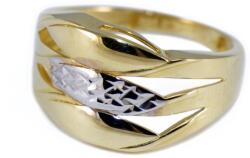 Ékszershop Vésett bicolor arany gyűrű (1328629)