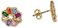 Ékszershop Színes köves arany fülbevaló (1325535)