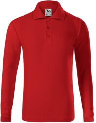 MALFINI Gyerek hosszú ujjú póló Pique Polo - Piros | 122 cm (6 éves) (2410709)