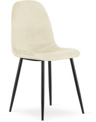  Bézs bársonyszék COMO fekete lábakkal