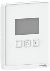 Schneider Electric SpaceLogic, Senzor CO2 temperatura, cu 3 butoane/LCD, Analog, optimum, alb (SLAWLCX)