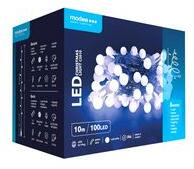 Modee LED karácsonyi füzér 100LED/10m műanyag tápegység-dugóval 8mód kültéri 10db/m AC IP44 Berry Modee - ML-C2010 (ML-C2010)