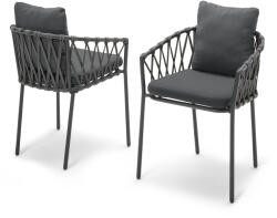 Tchibo - 2 db textilhálós étkezői karosszék - fekete