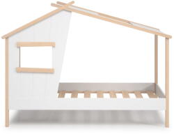 Marckeric Fehér házikó alakú borovi fenyő gyerekágy 90x190 cm Luba - Marckeric