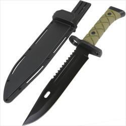 HARAHU UA-39068 Outdoor kés - Fekete/Zöld KP39068