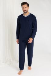 Regina Charles férfi frottírpizsama, kék, hosszú, M