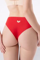 Julimex Heart Simple Brasil varrásmentes bugyi, piros, L