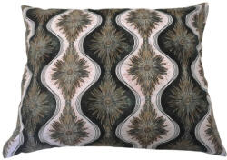  Pamut kispárna huzat - 40x50 cm / Sötétzöld Kaleidoszkóp mintával