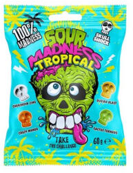  Sour Madness Tropical savanyú trópusi gyümölcs ízű keménycukorka 60g - vegyesbolt