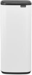 Brabantia Bo Touch Bin nyomófedeles hulladékgyűjtő, karcsú, négyzetes forma, műanyag tartály, 30L - O méret, acél, fehér - 236945 (236945)