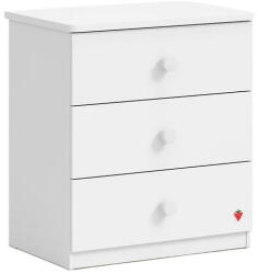 Cilek Comoda Line cu 3 sertare pentru camera copii, Design modern, colectia Varia White (20.94.1201.00)