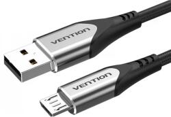 Vention USB-A 2.0/M -> Micro USB-B/M, 1m, (szövet, 3A, szürke), kábel (COAHF) - smartbyte