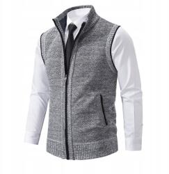  Férfi pulóver mellény, Size M, meleg állógallérral, bársony (KASAZZBX)