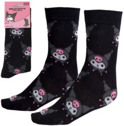  Hello Kitty Kuromi Black felnőtt hosszú szárú zokni 36/43