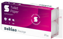 WEPA Satino Wepa Prestige toalettpapír 3 rétegű, fehér, 250 lap, 8 tek/csg 8 csomag/zsák - tisztitoszertrendelek