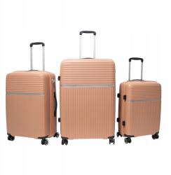 AGA Travel Utazási bőröndkészlet, Bézs, 3 db, TSA zár, 4 forgó kerék (MR4679 - Cinnamon)