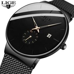 LIGE Ceas dama de mana Lige Casual Quartz Fashion Analog Negru Ceas