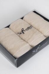 SOFT COTTON MICRO COTTON kis törölközős ajándékcsomag, 3 db Világos bézs / Light beige