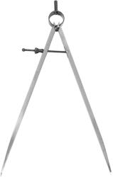 TOYA Compas profesional 300 mm cu arc, varfuri ascutite, reglaj surub, otel carbon (72108)