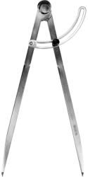 TOYA Compas profesional 300 mm cu sina reglabila si articulatie punct de cerc 1 4, otel carbon (72102)